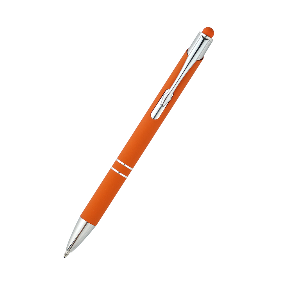 Ручка металлическая Ingrid софт-тач, оранжевая (Фото)