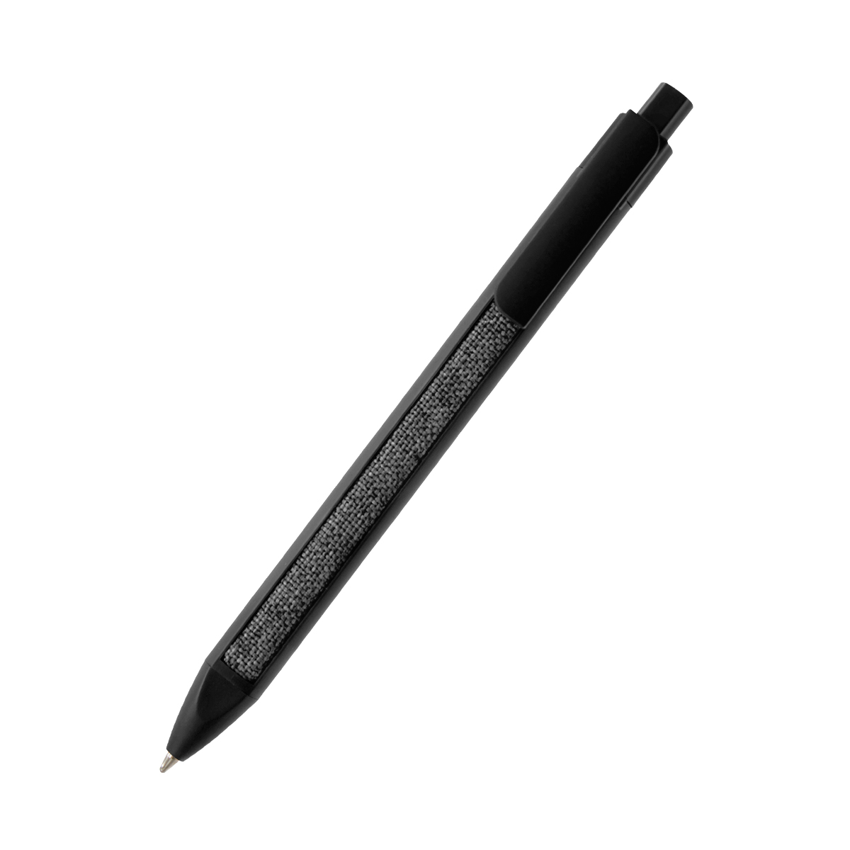 Ручка пластиковая с текстильной вставкой Kan, черная