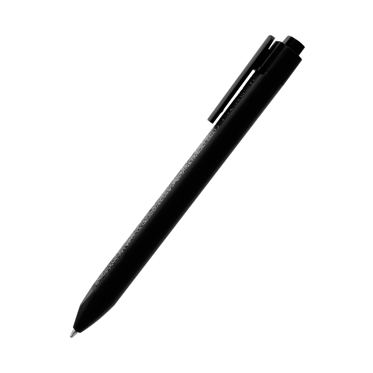 Ручка пластиковая с текстильной вставкой Kan, черная (Фото)