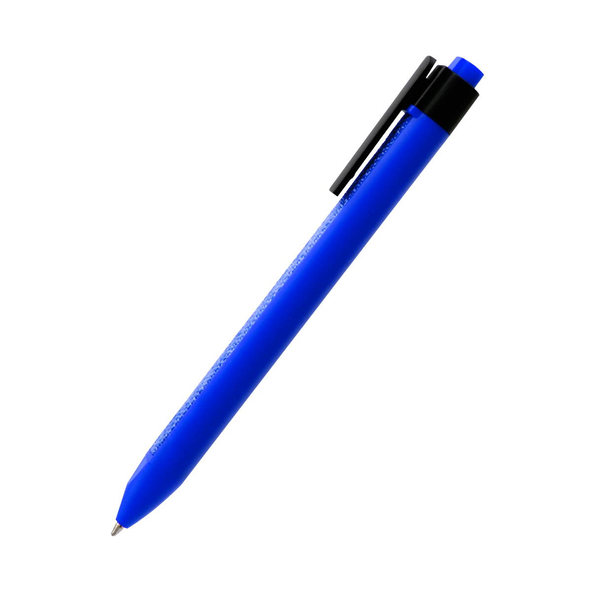 Ручка пластиковая с текстильной вставкой Kan, синяя (Фото)