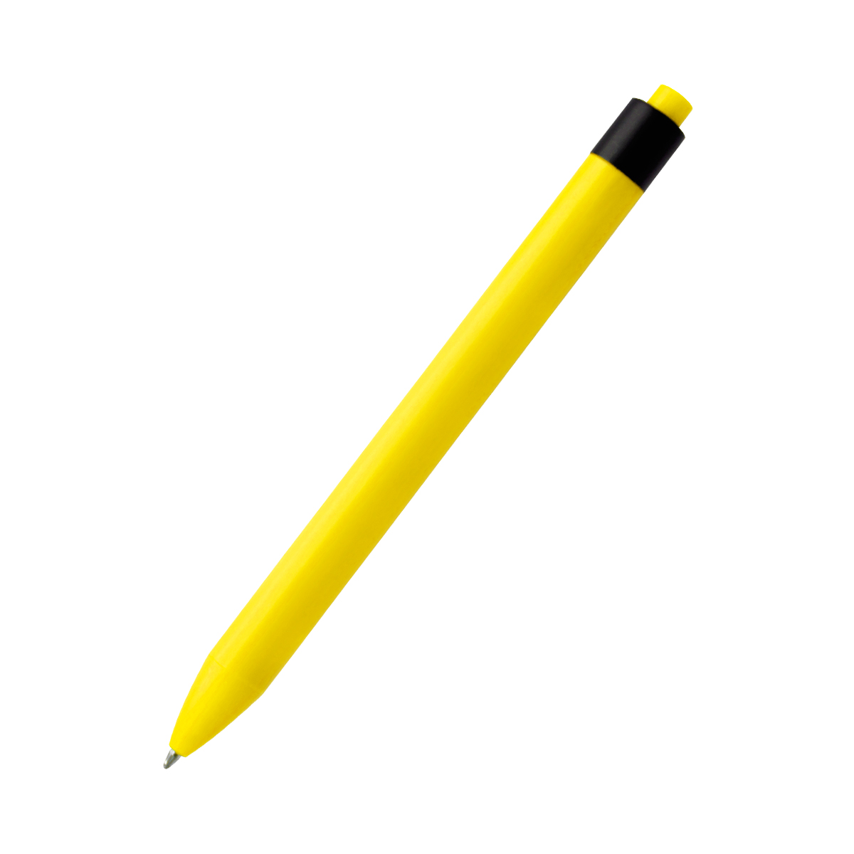 Ручка пластиковая с текстильной вставкой Kan, желтая (Фото)