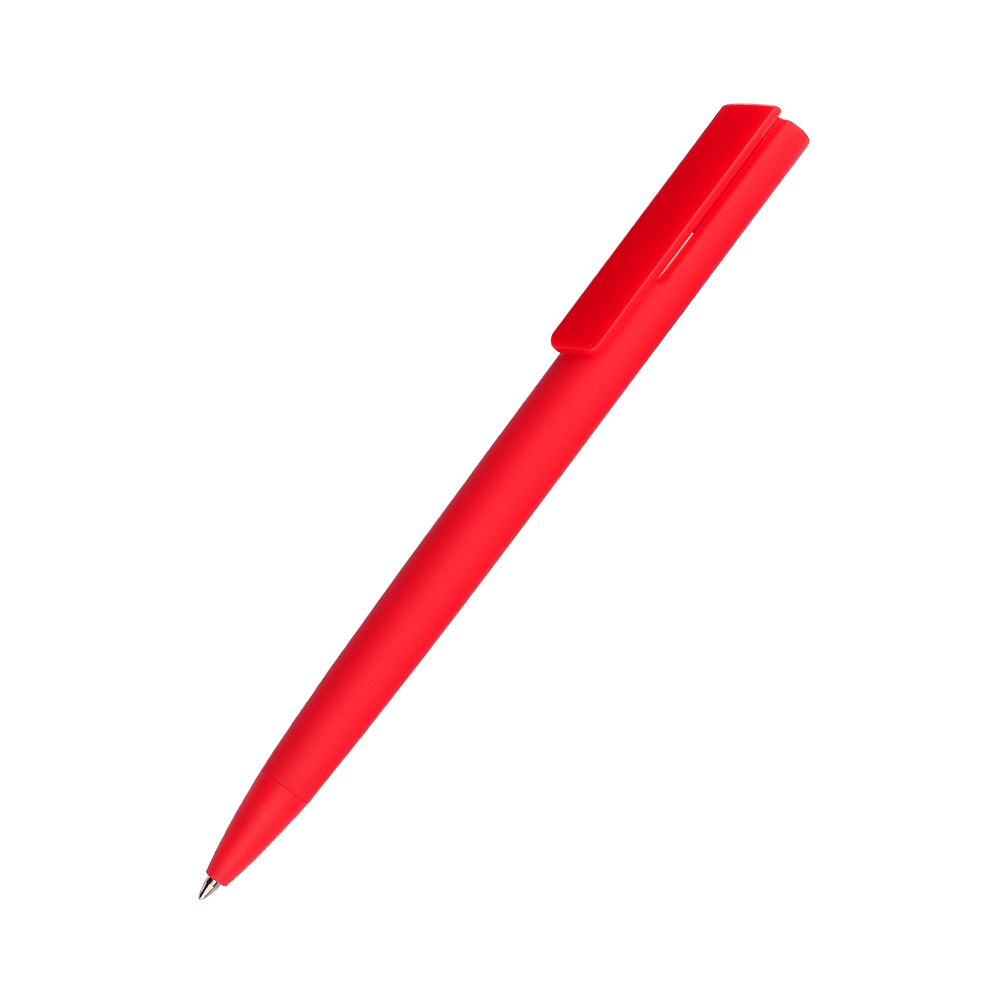 Ручка пластиковая Lavy софт-тач, красная