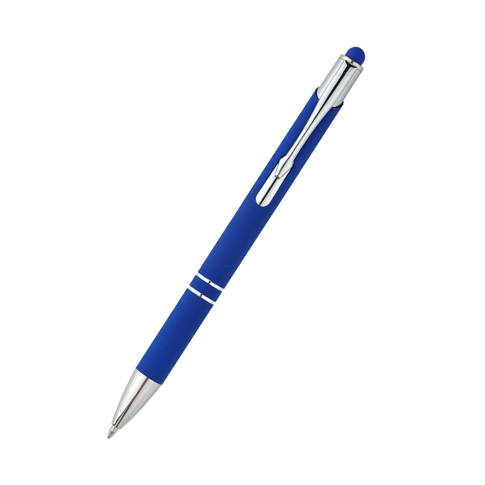 Ручка металлическая Ingrid софт-тач, синяя (Фото)