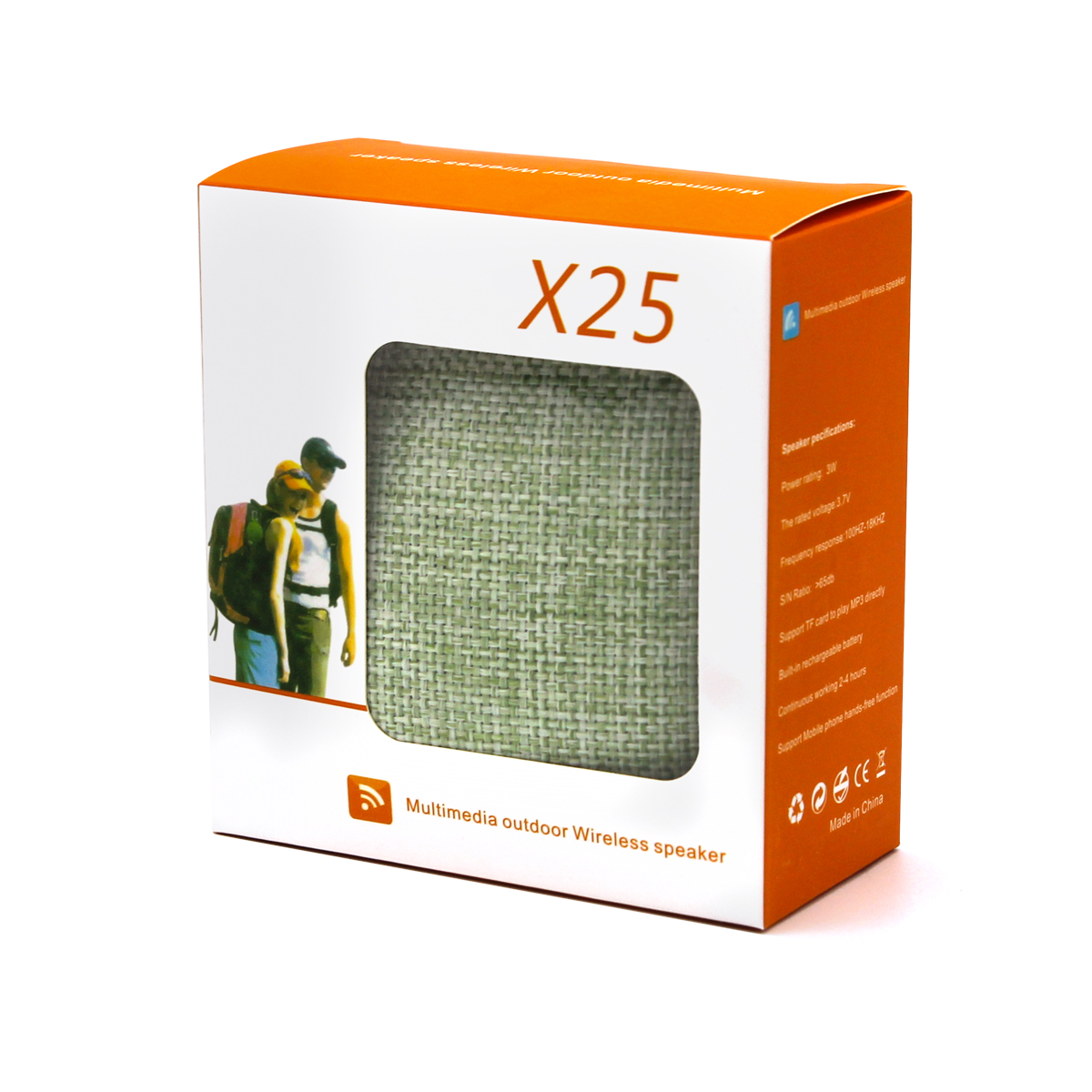 Беспроводная Bluetooth колонка X25 Outdoor (BLTS01), зеленая (Фото)