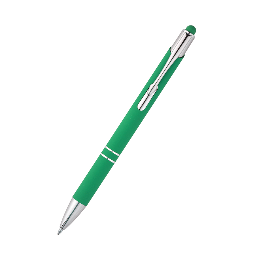 Ручка металлическая Ingrid софт-тач, зеленая (Фото)