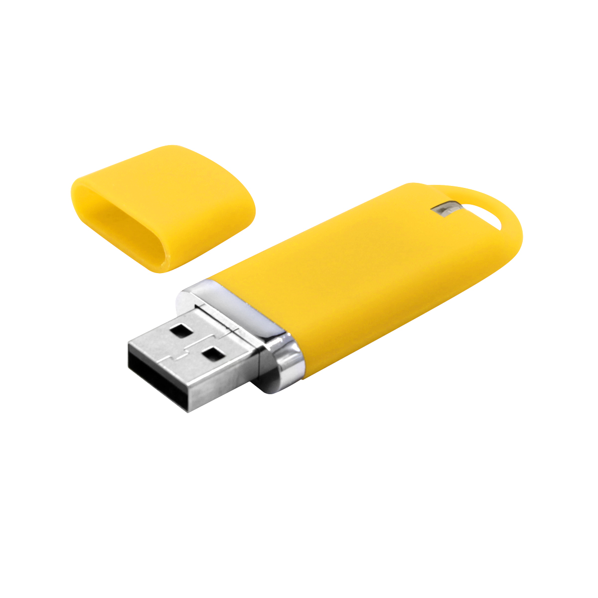 Флешка “Shape” с покрытием Софт Тач 16 GB, желтая (Фото)