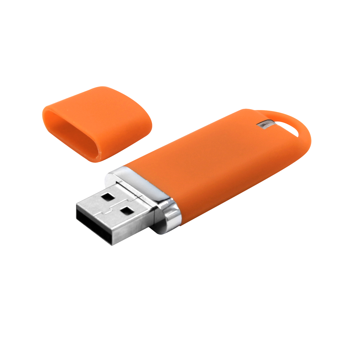 Флешка “Shape” с покрытием Софт Тач 16 GB, оранжевая (Фото)