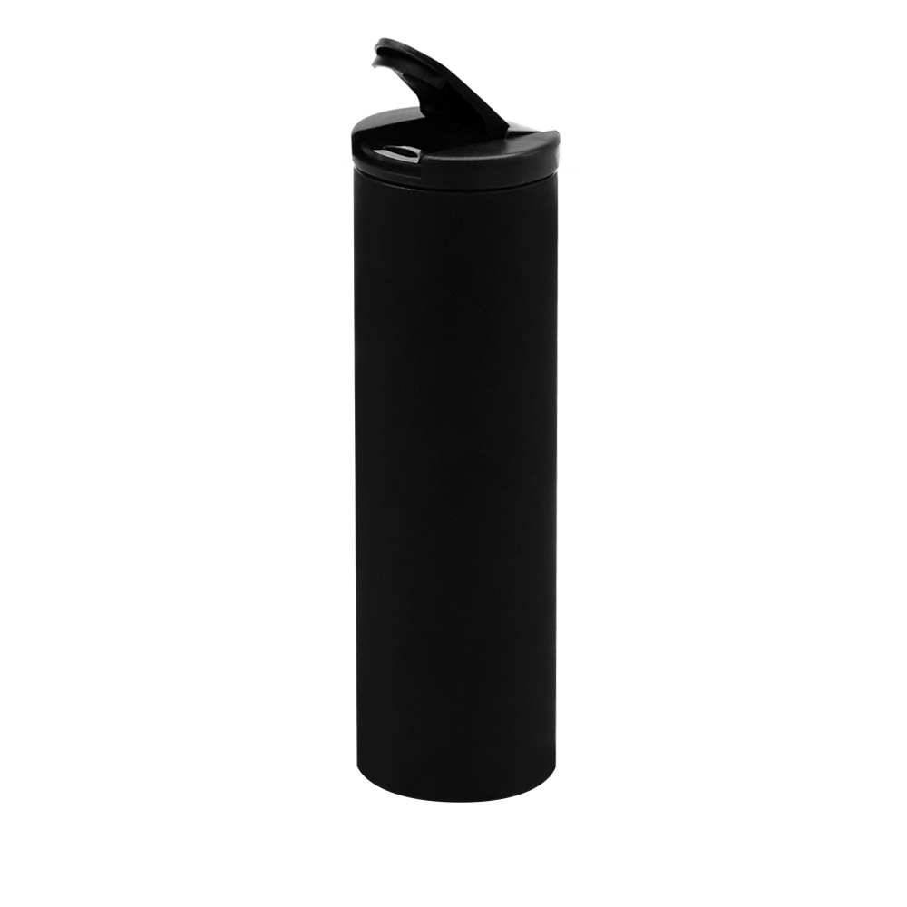 Термокружка с двойной металлической стенкой Rolly, софт-тач, черный (Фото)