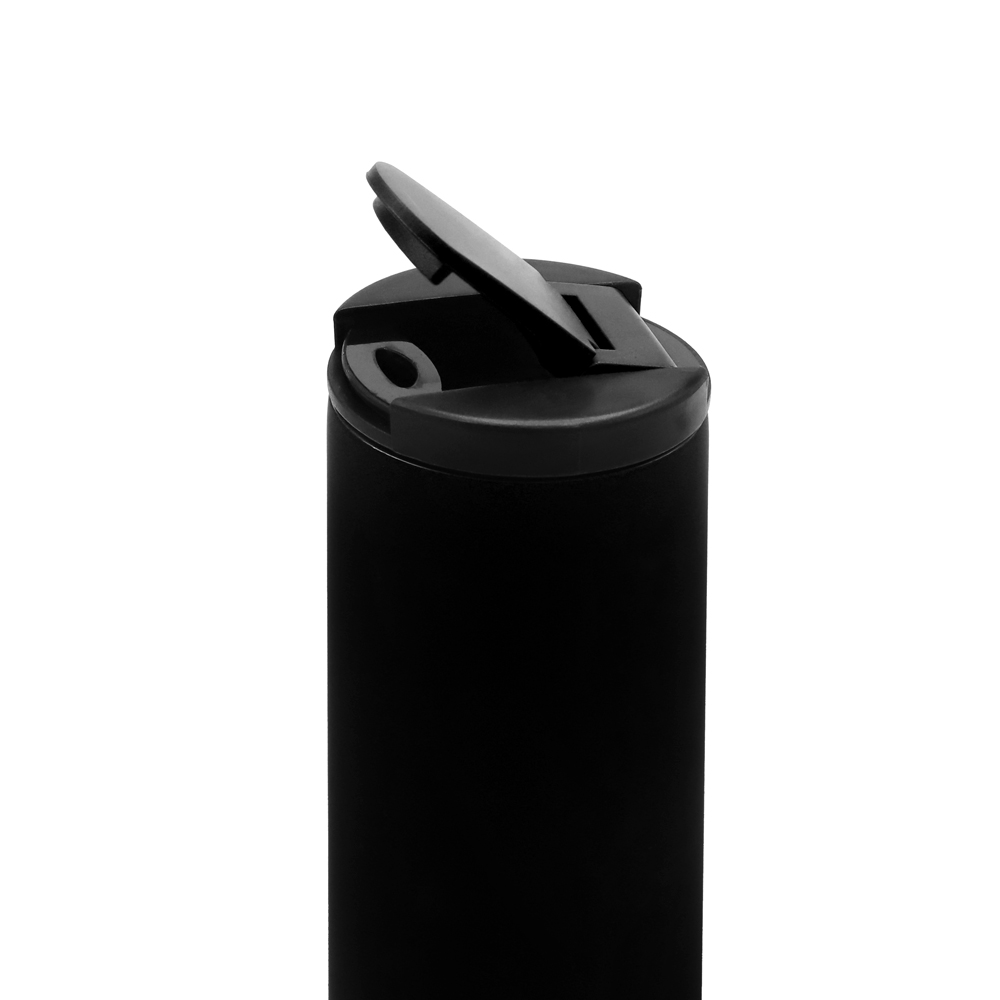 Термокружка с двойной металлической стенкой Rolly, софт-тач, черный (Фото)
