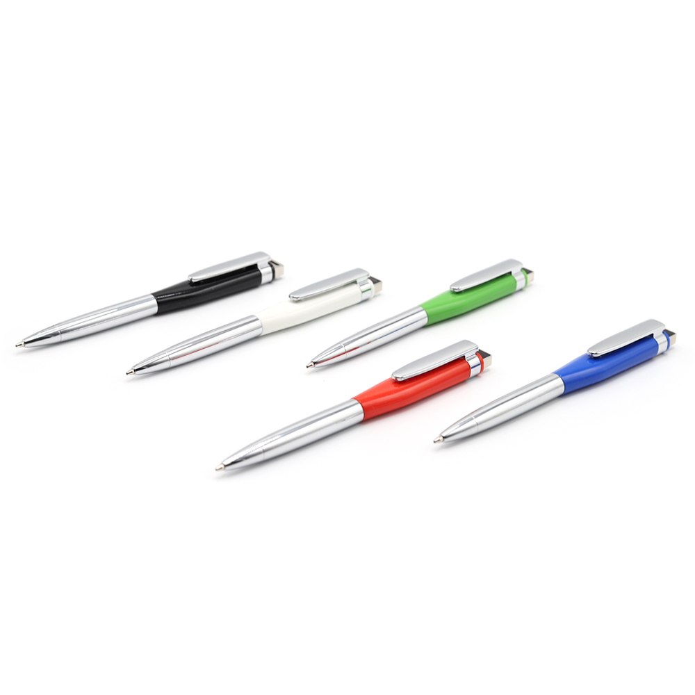 Ручка металлическая Memphys c флешкой 64Гб, красная (Фото)