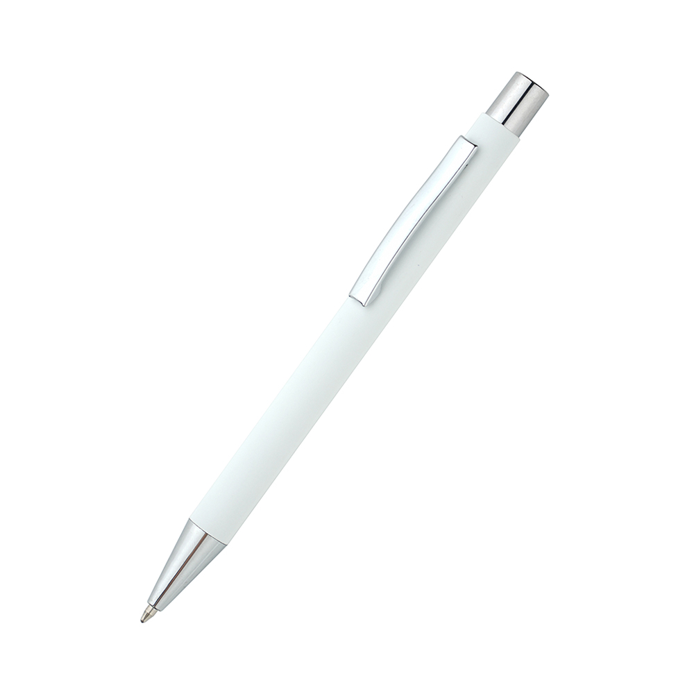 Ручка металлическая Rebecca софт-тач, белая