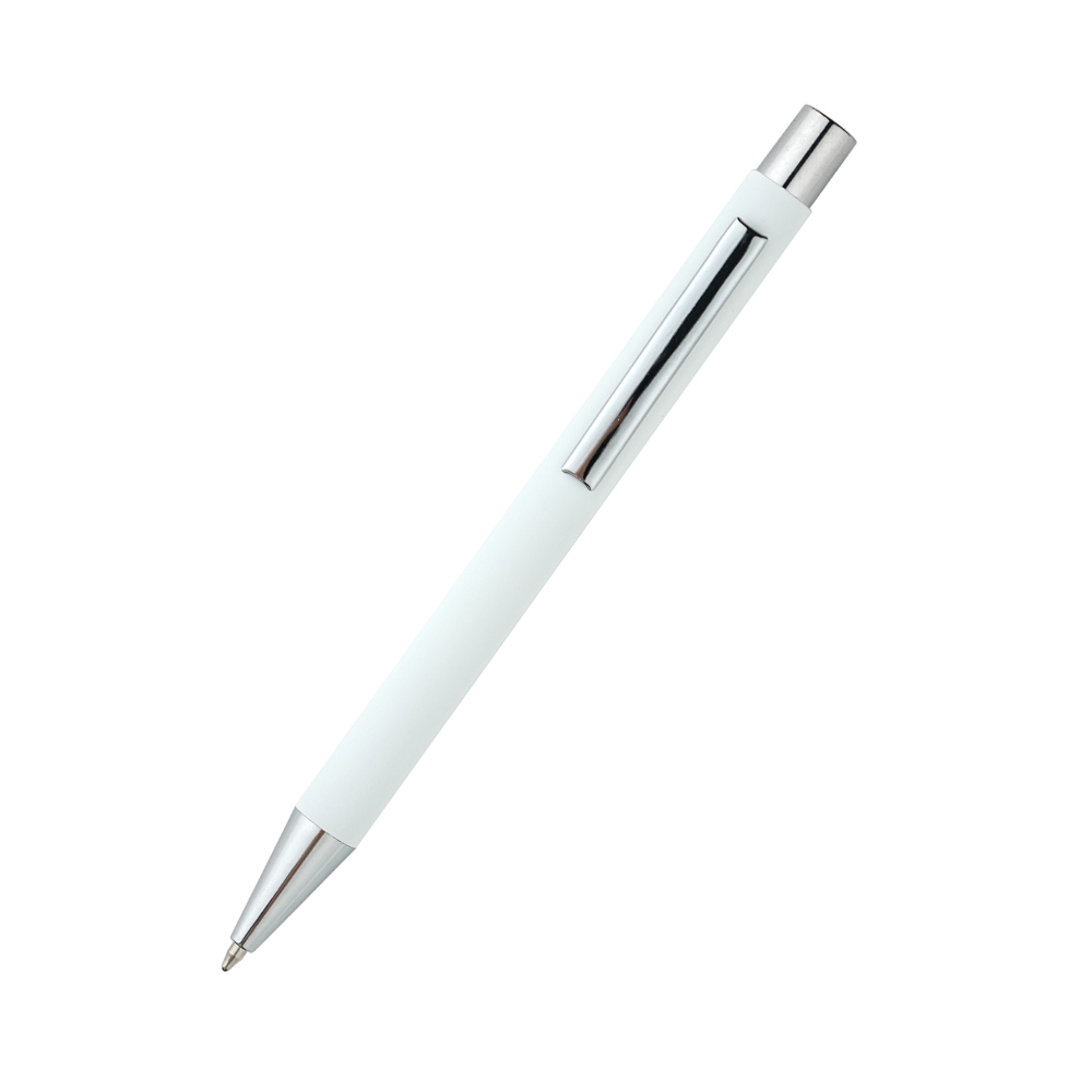 Ручка металлическая Rebecca софт-тач, белая (Фото)