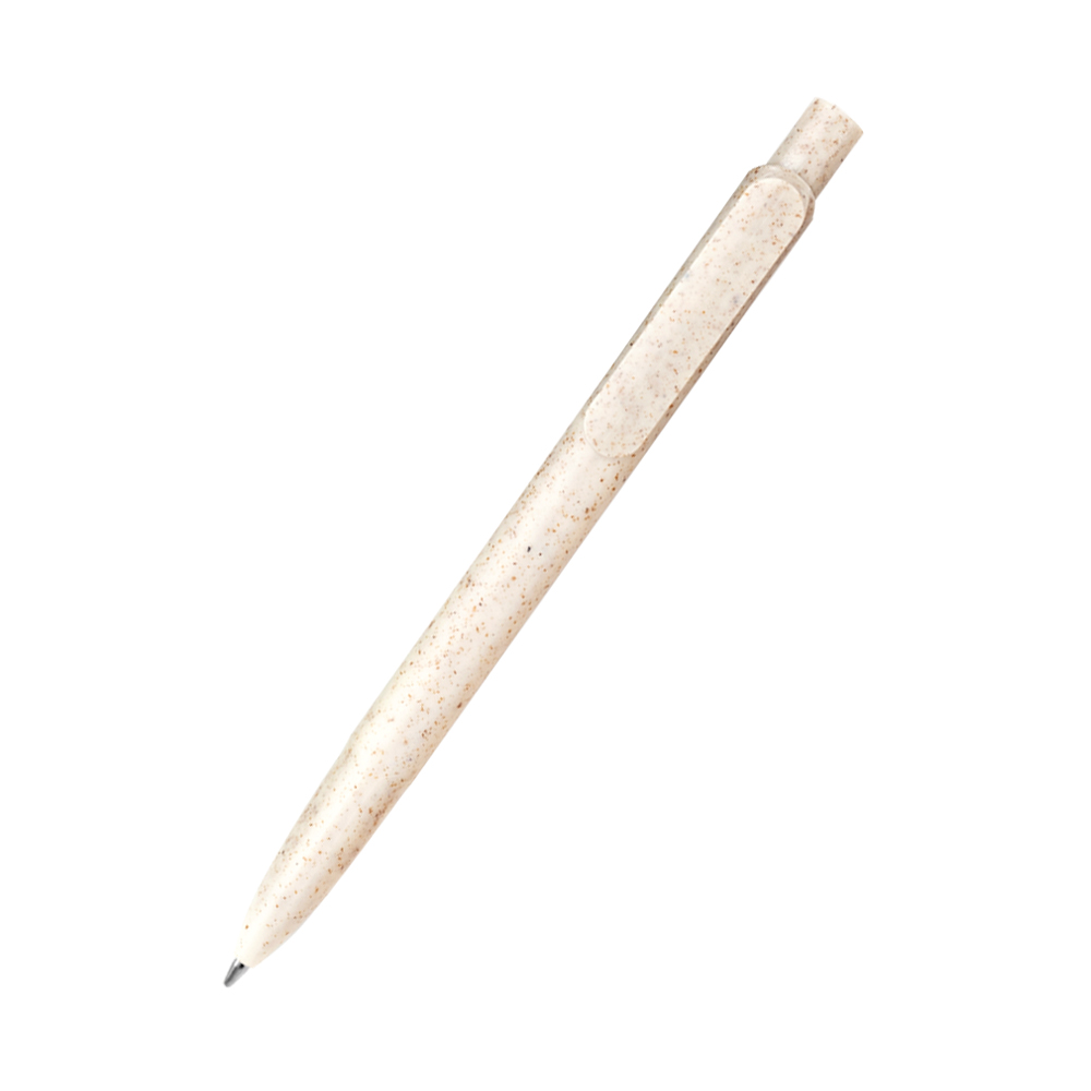 Ручка из биоразлагаемой пшеничной соломы Melanie, белая (Фото)