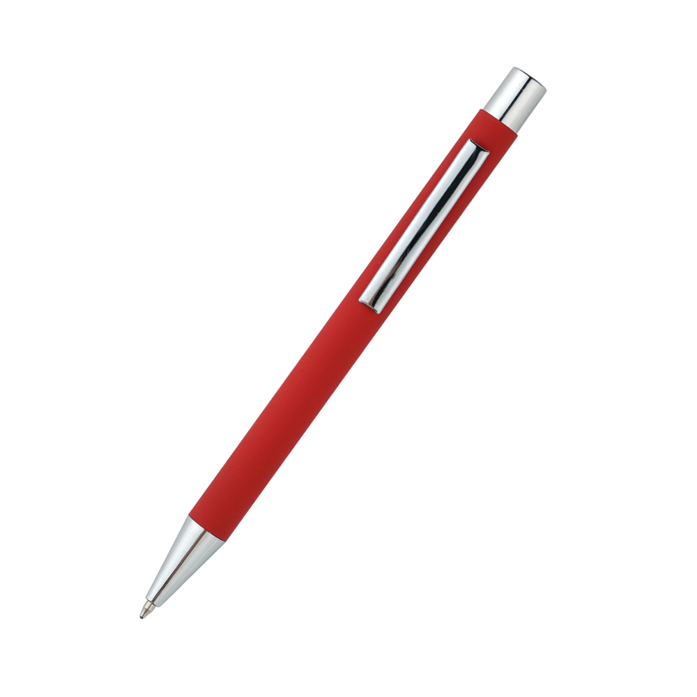 Ручка металлическая Rebecca софт-тач, красная (Фото)