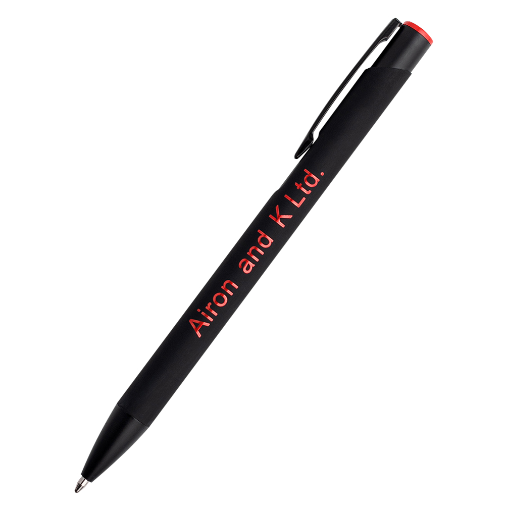 Ручка металлическая Саншайн софт-тач, красный (Фото)