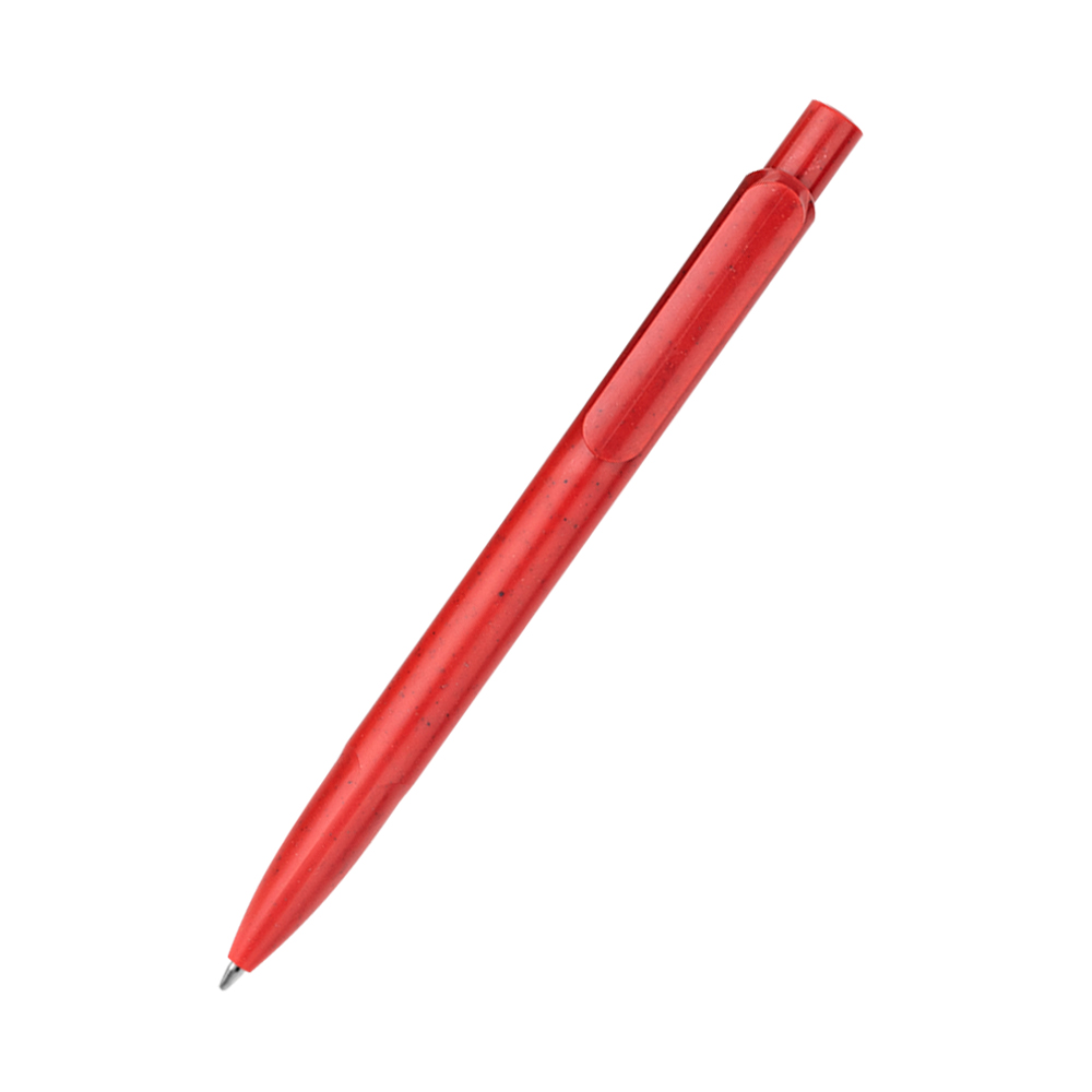 Ручка из биоразлагаемой пшеничной соломы Melanie, красная (Фото)