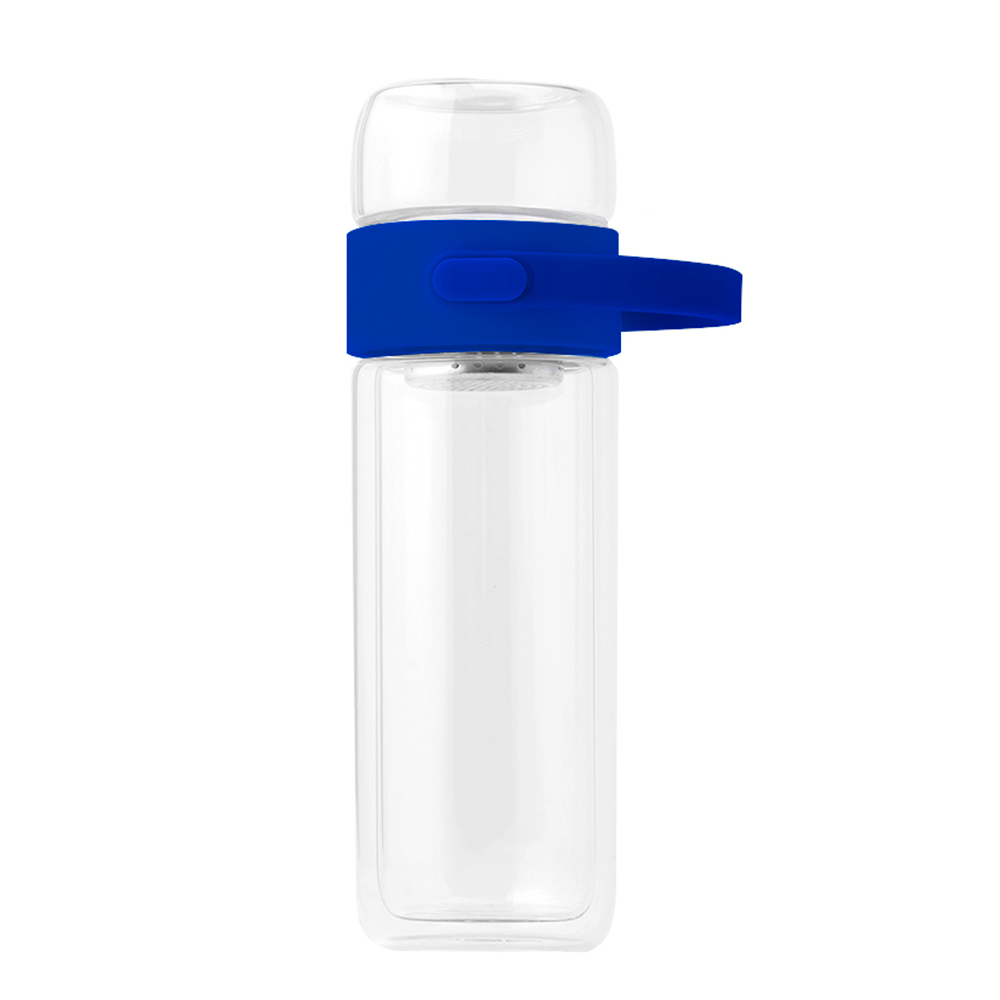 Бутылка Easy pot из боросиликатного стекла с инфьюзером, синяя (Фото)