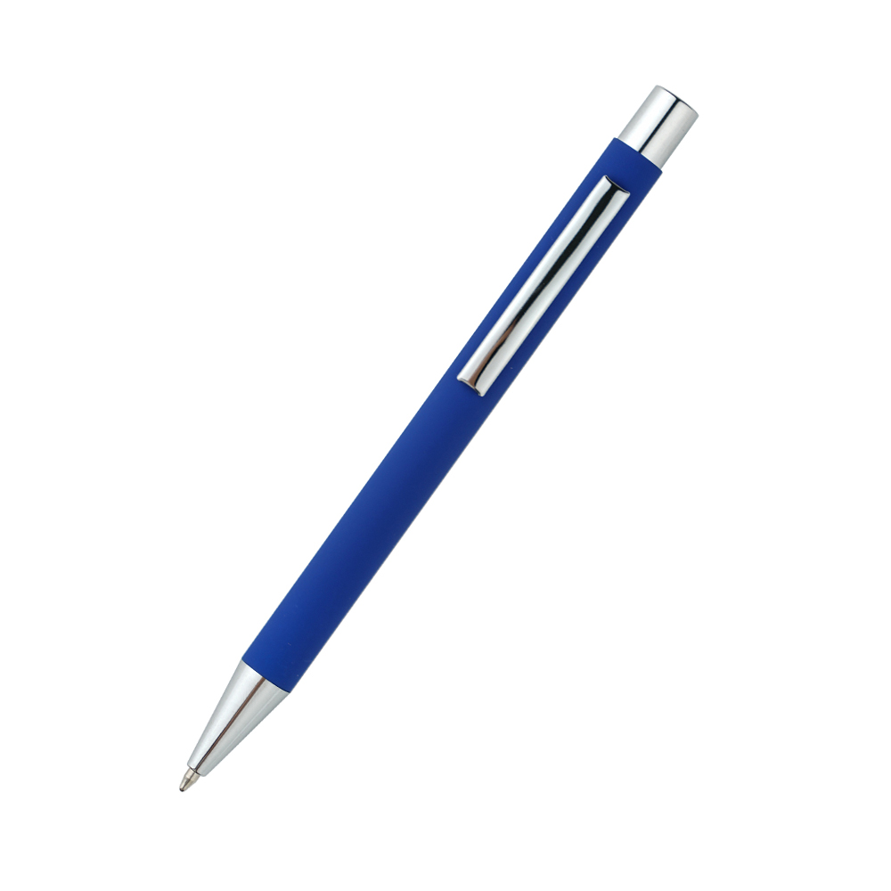 Ручка металлическая Rebecca софт-тач, синяя (Фото)