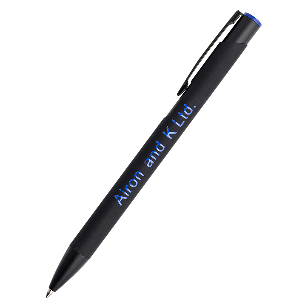 Ручка металлическая Саншайн софт-тач, синий (Фото)