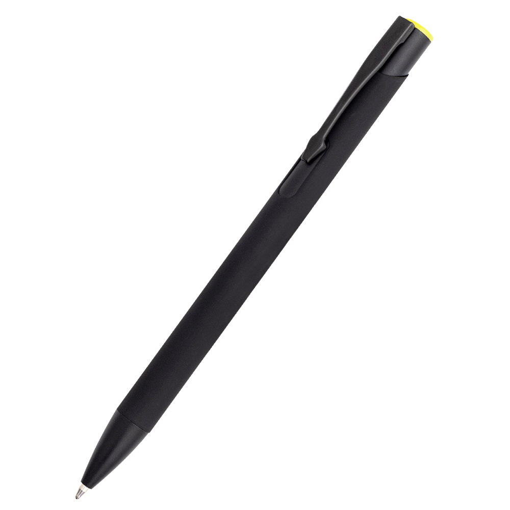 Ручка металлическая Саншайн софт-тач, желтый