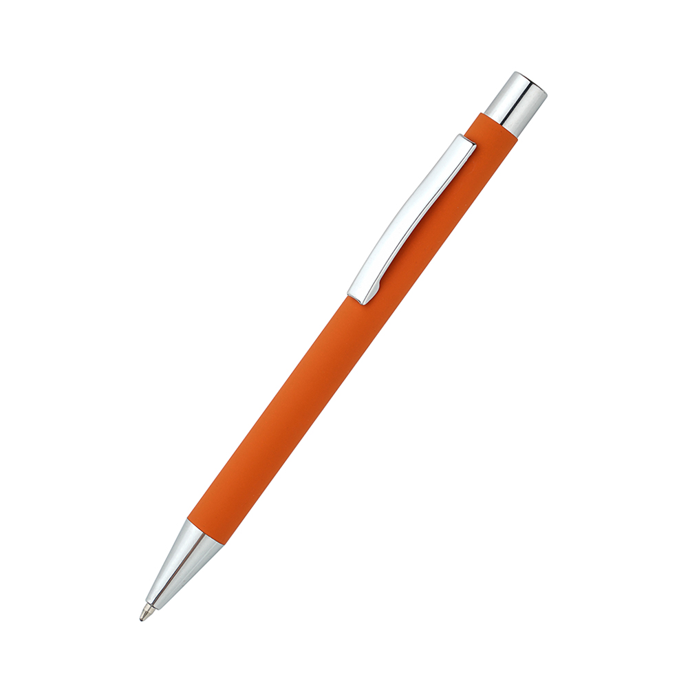 Ручка металлическая Rebecca софт-тач, оранжевая