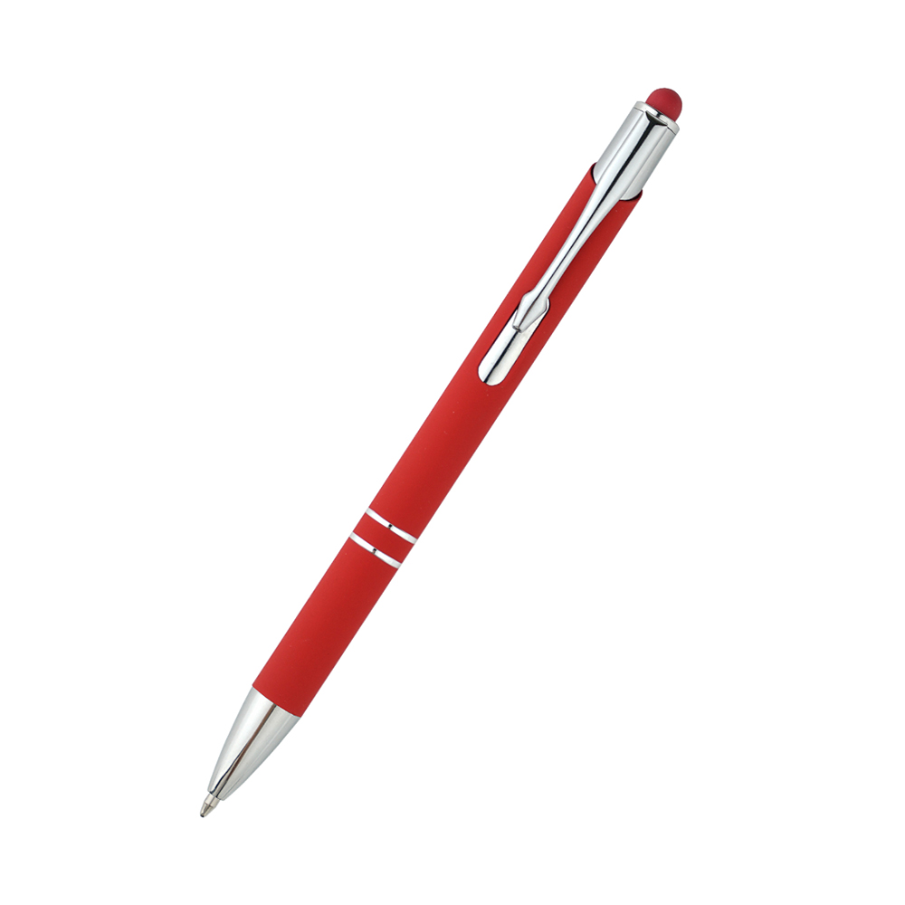 Ручка металлическая Ingrid софт-тач, красная (Фото)