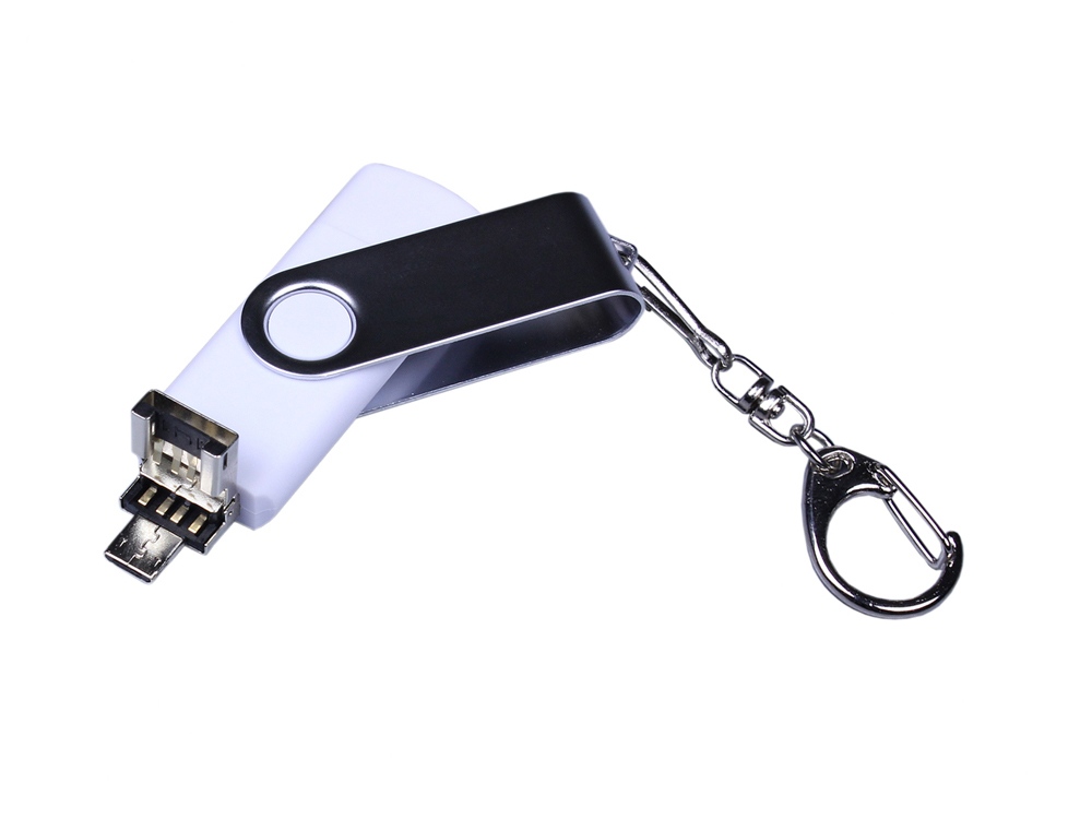 USB 2.0/micro USB/Type-C- флешка на 32 Гб c поворотным механизмом (Фото)
