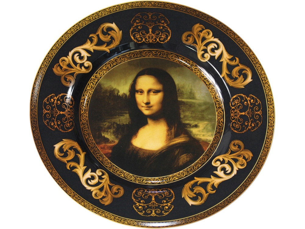 Подарочный набор Мона Лиза: блюдо для сладостей, две кружки (Фото)