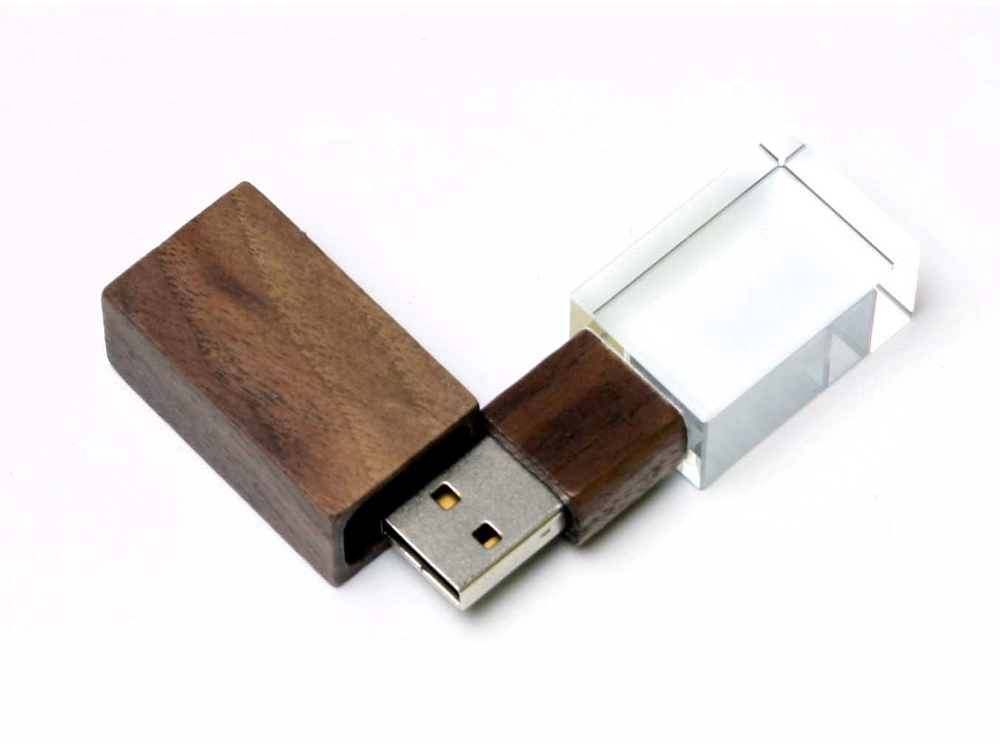 USB 2.0- флешка на 64 Гб прямоугольной формы, под гравировку 3D логотипа (Фото)