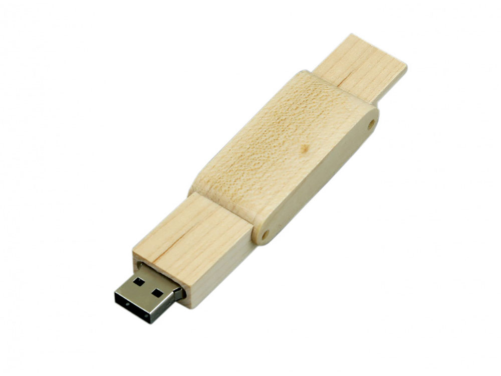 USB 2.0- флешка на 8 Гб прямоугольной формы с раскладным корпусом (Фото)