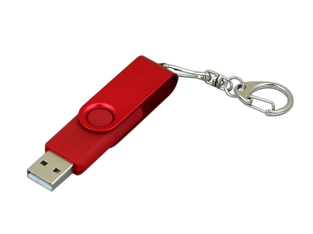 USB 3.0- флешка промо на 32 Гб с поворотным механизмом и однотонным металлическим клипом (Фото)