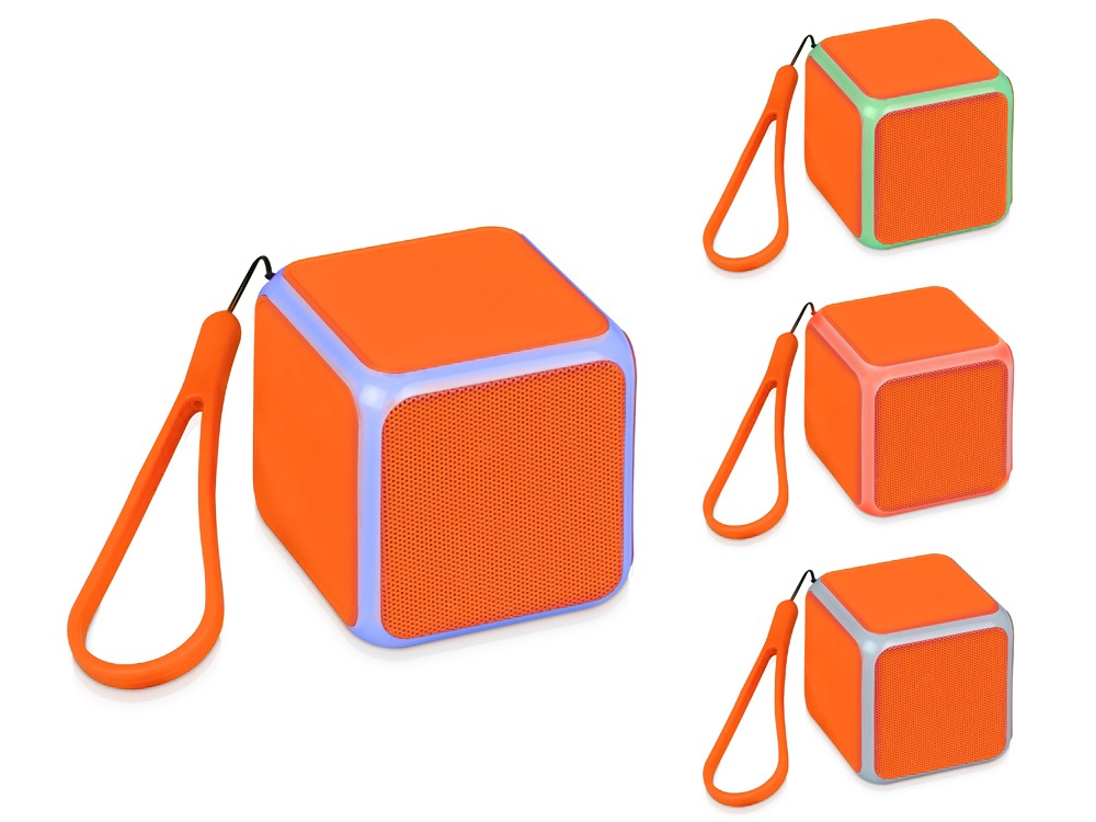 Портативная колонка Cube с подсветкой (Фото)