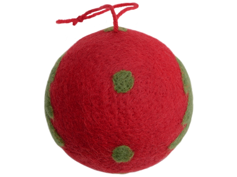 Новогодний шар из войлока Елочная игрушка (Фото)