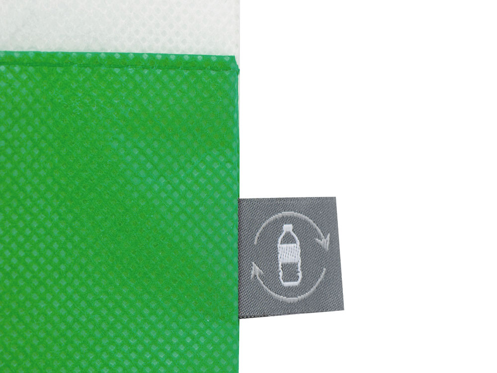 Сумка-шоппер двухцветная Reviver из нетканого переработанного материала RPET (Фото)