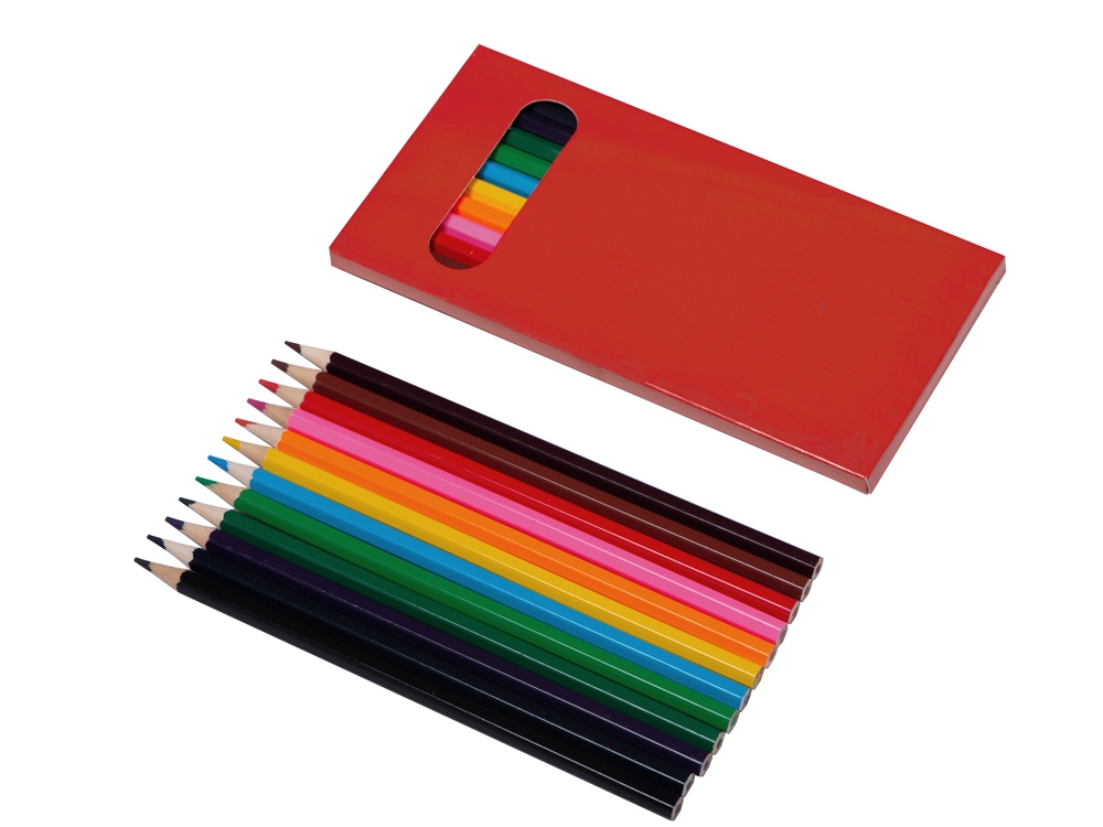 упаковка- красный, карандаши- разноцветный  3309шт