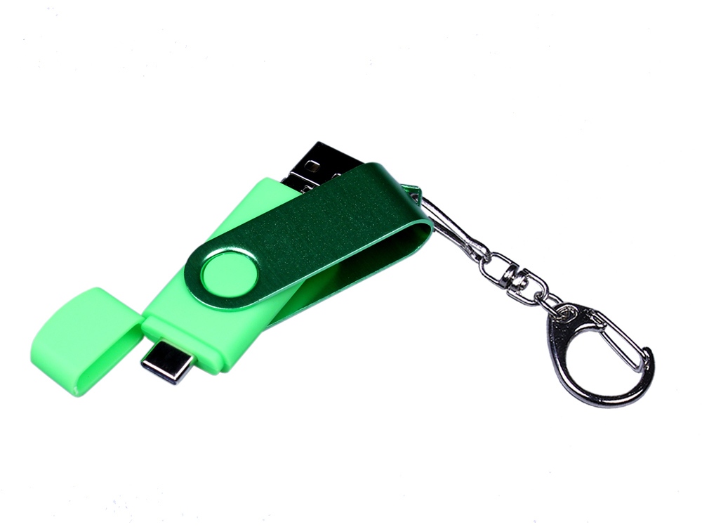 USB 3.0/micro USB/Type-C - флешка на 32 Гб 3-в-1 с поворотным механизмом (Фото)