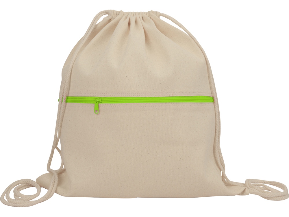 Рюкзак-мешок хлопковый Lark с цветной молнией (Фото)