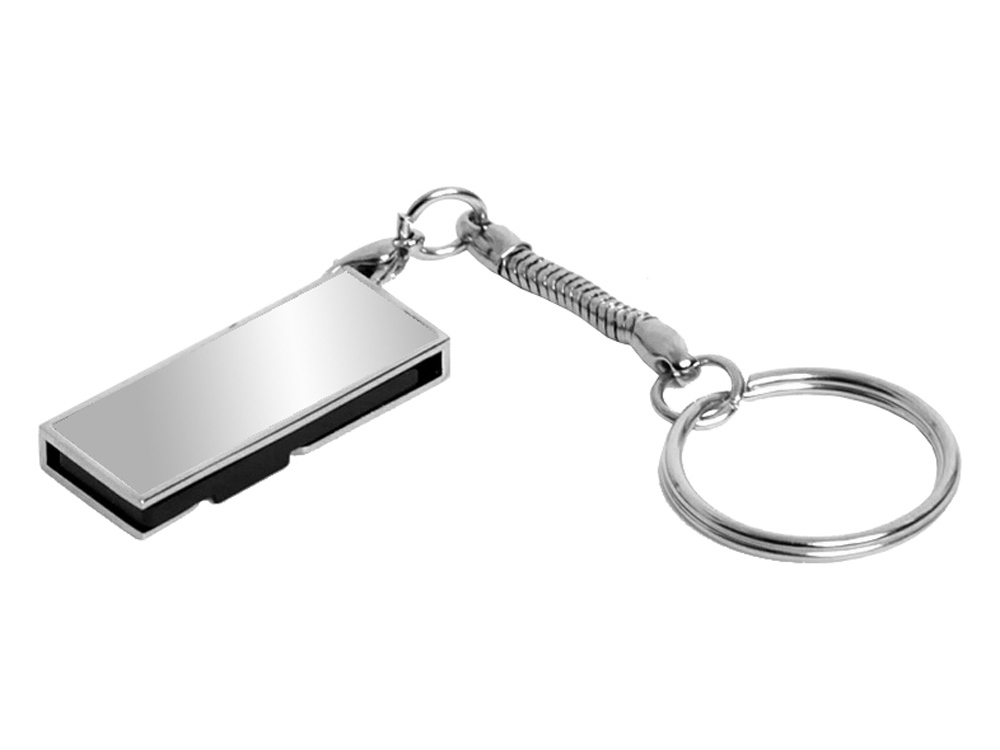 USB 2.0- флешка на 32 Гб с поворотным механизмом и зеркальным покрытием