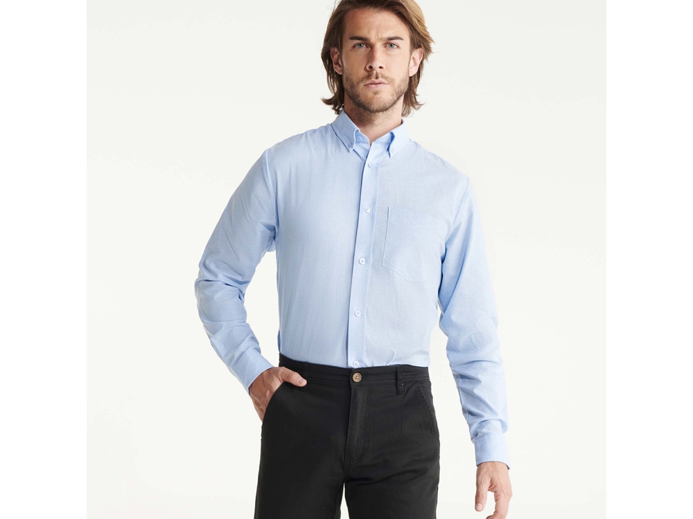 Рубашка с длинным рукавом Oxford, мужская (Фото)
