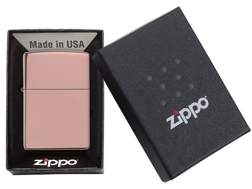 Зажигалка ZIPPO Classic с покрытием High Polish Rose Gold (Фото)
