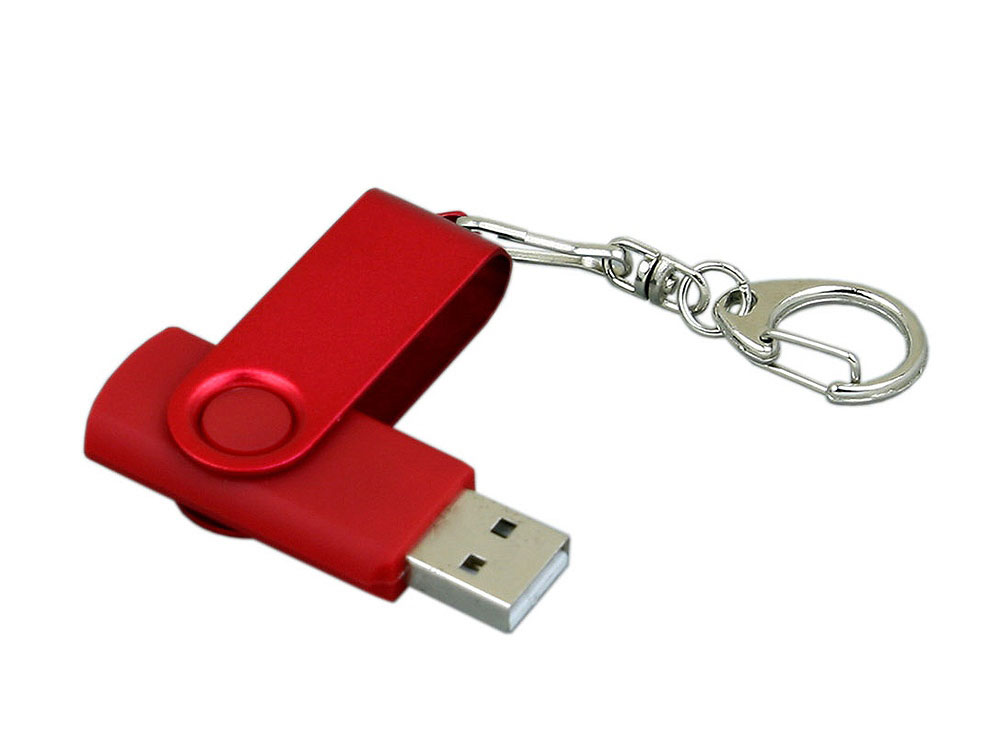 USB 3.0- флешка промо на 32 Гб с поворотным механизмом и однотонным металлическим клипом (Фото)