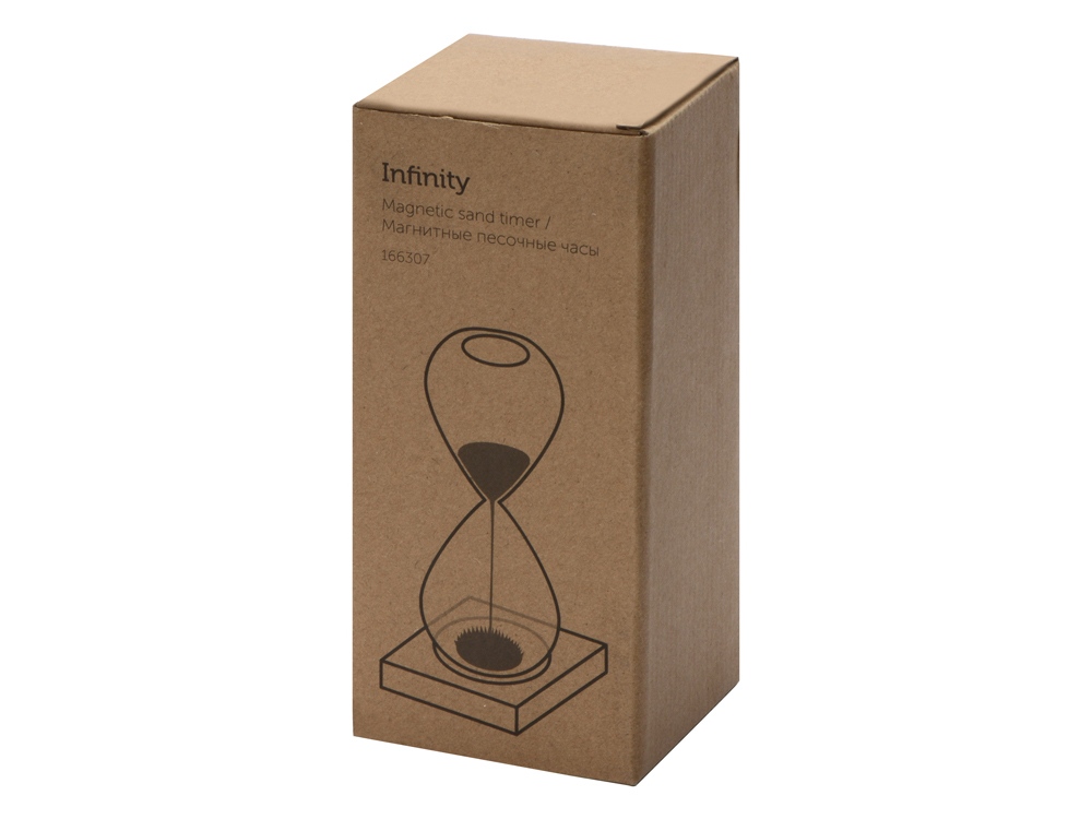Песочные магнитные часы на деревянной подставке Infinity (Фото)