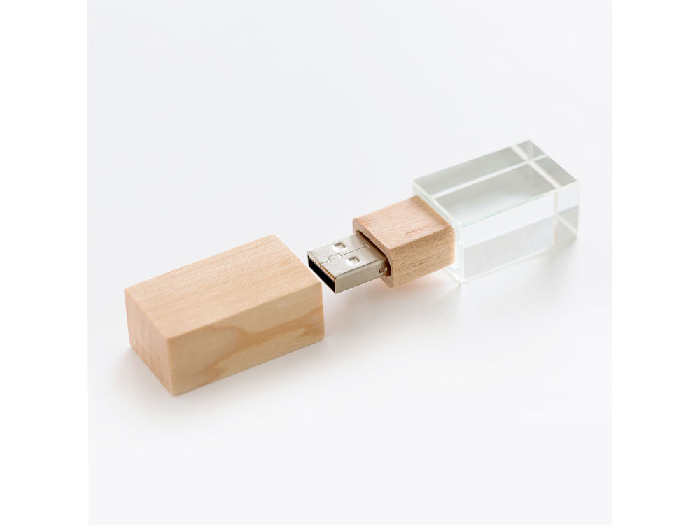 USB 2.0- флешка на 4 Гб кристалл дерево (Фото)