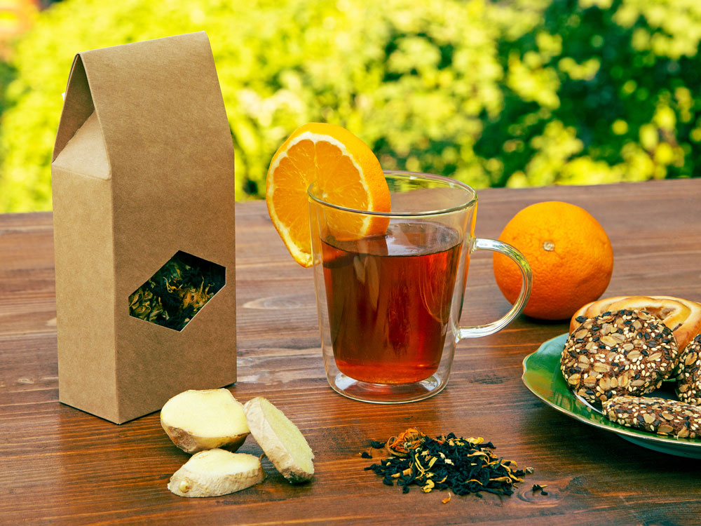 Чай Апельсин с имбирём чёрный, 70 г (Фото)