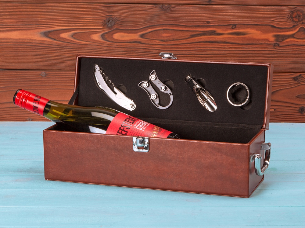Набор аксессуаров для вина в подарочной коробке Fabrizio (Фото)