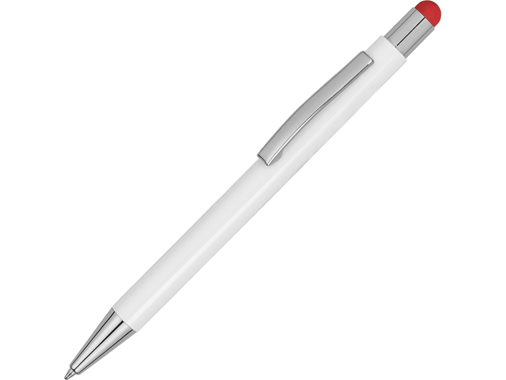 Ручка металлическая шариковая Flowery со стилусом (Фото)