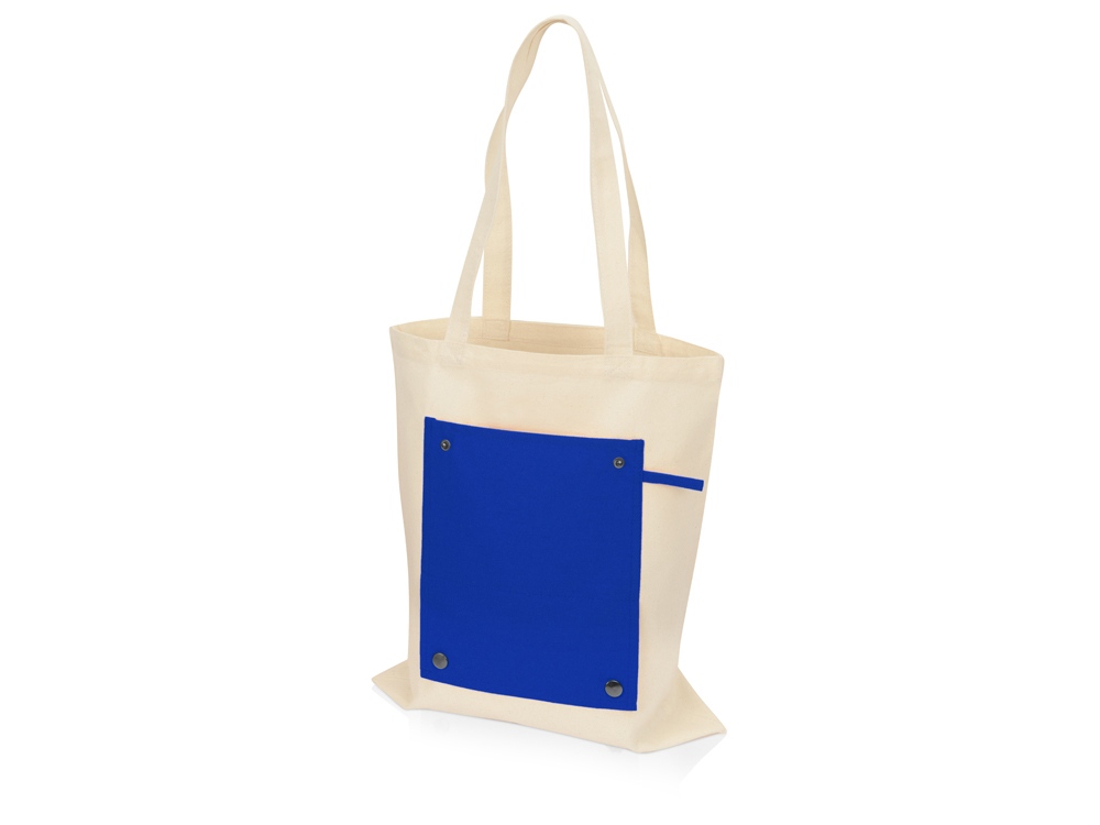 Складная хлопковая сумка для шопинга Gross с карманом, 180 г/м2 (Фото)