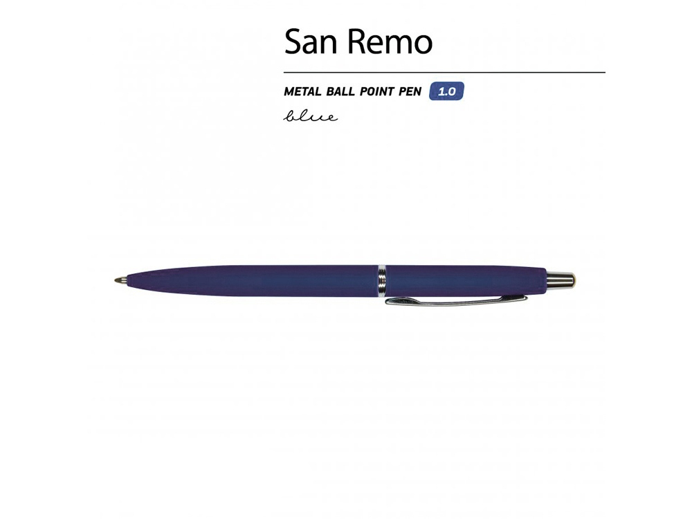 Ручка металлическая шариковая San Remo, софт тач (Фото)
