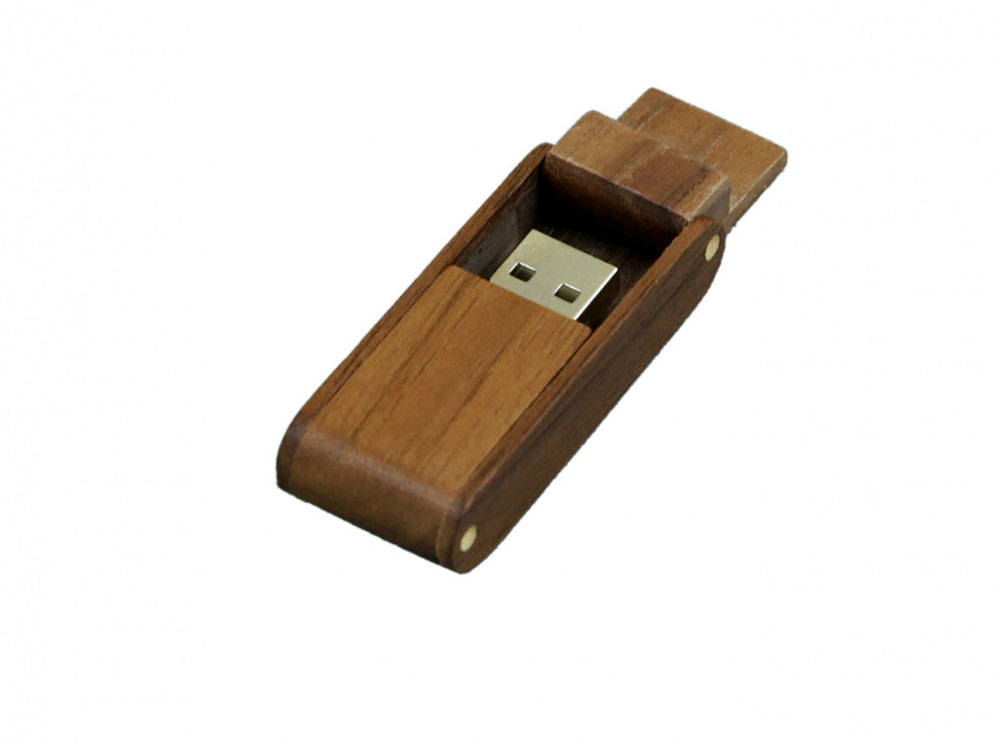 USB 2.0- флешка на 64 Гб прямоугольной формы с раскладным корпусом (Фото)