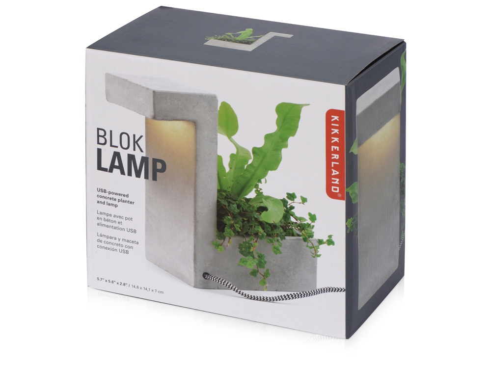 Настольная лампа из бетона Blok Lamp (Фото)
